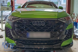 Maxton Design spoiler suitable for front bumper of Audi RSQ8 after 2023, black lacquer-image-6235867