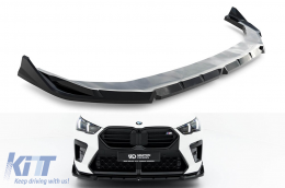 Maxton Design spoiler suitable for front bumper of BMW X2 U10 with M package after 2023, black lacquer