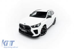 Maxton Design spoiler suitable for front bumper of BMW X2 U10 with M package after 2023, black lacquer-image-6236275