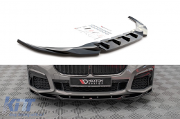 Maxton Design spoiler suitable for front M bumper on BMW 7 G11 after 2019, black lacquer - ABBMSX6008525