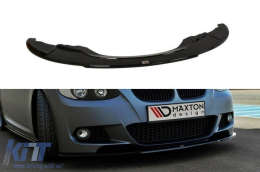 Maxton Design spoiler suitable for front M Technik bumper on BMW 3 Series E92 2006-2010, black lacquer - ABBMSX6008411