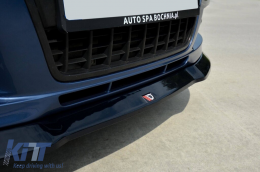 image-24-Maxton Design spoiler suitable for front S-Line bumper on Audi A6 C6 2004-2008, black lacquer