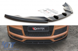 Maxton Design spoiler suitable for front S-Line bumper of Audi Q7 2005-2009, black lacquer - ABAUSX6008180