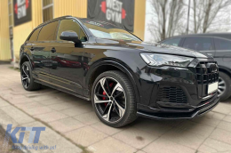 Maxton Design spoiler suitable for front S-Line bumper on Audi Q7 S-Line, SQ7 after 2019, black lacquer-image-6140577