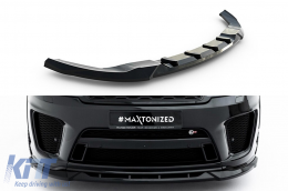 Maxton Design spoiler suitable for front SVR bumper on Land Rover Range Rover Mk2 Facelift 2018-2022, black lacquer - ABLRSX6010735