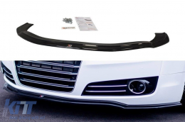 Maxton Design spoiler suitable for standard front bumper of Audi A8 D4 2009-2013, black lacquer