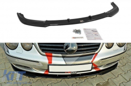 Maxton Design spoiler suitable for standard front bumper of Mercedes CL C215 1999-2006, black lacquer