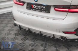 Maxton Design Street Pro tipo accessorio per paraurti posteriore standard adatto per BMW Serie 3 G20 berlina, G21 touring dopo il 2018, nero opaco-image-6143387
