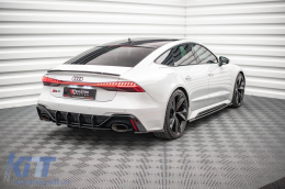 Maxton Design Street Pro type add-on for rear diffuser suitable for Audi RS7 C8, RS6 C8 after 2019-image-6235814