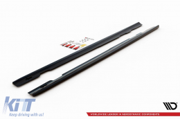 Maxton Design type A Design additives suitable for Mercedes CLS C257 side skirts after 2018, black lacquer - ABMESX6010857