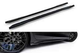 Maxton Design version 1 additives suitable for S-line type side skirts for Audi A6 S-line C9 Avant after 2025, black lacquer - ABSSA6020531
