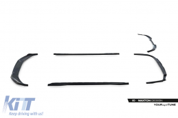 Maxton Design Version 1 S-Line Typ Spoiler-Set geeignet für Seitenschweller, Front-, Heckstoßstange und Dach des Audi A6 S-Line C9 Avant nach 2025, glänzend schwarz-image-6235660