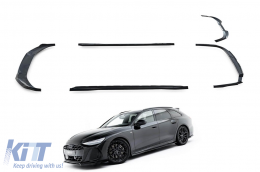 Maxton Design version 1 S-Line type spoiler set suitable for side skirts, front, rear bumper and roof of Audi A6 S-Line C9 Avant after 2025, gloss black - ABSA6020533