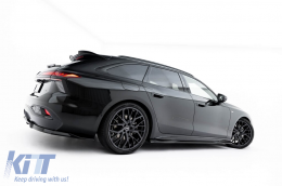 Maxton Design version 1 S-Line type spoiler set suitable for side skirts, front, rear bumper and roof of Audi A6 S-Line C9 Avant after 2025, gloss black-image-6235672