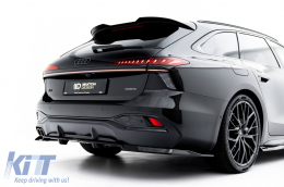 Maxton Design version 1 S-Line type spoiler set suitable for side skirts, front, rear bumper and roof of Audi A6 S-Line C9 Avant after 2025, gloss black-image-6235675