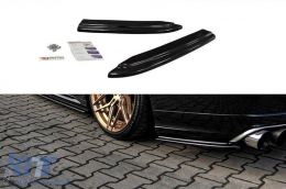 image-8-Maxton Design version 1 side extensions suitable for rear S8 bumper on Audi A8 D4 2015-2017, black lacquer