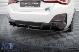 Maxton Design Version 1 Spoiler geeignet für den Heckstoßfänger des BMW i4 G26 mit M-Paket nach 2021, schwarz lackiert-image-6143974