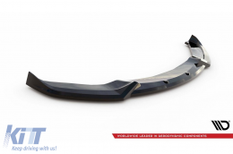 Maxton Design Version 1 Spoiler geeignet für die Frontschürze des BMW 4er Gran Coupe F36 mit M-Paket 2014-2017, schwarz lackiert-image-6143470