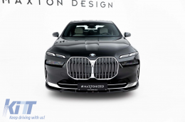 Maxton Design Version 1 Spoiler geeignet für die Frontschürze des BMW 7er G70 nach 2022, schwarz lackiert-image-6143883