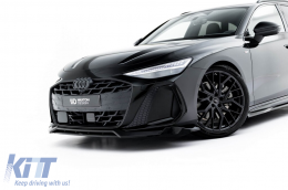 Maxton Design Version 1 Spoiler geeignet für die vordere S-line Stoßstange des Audi A6 S-line C9 Avant nach 2025, schwarz lackiert-image-6235598