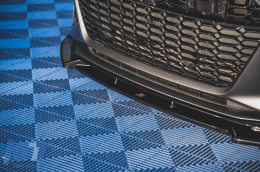 Maxton Design Version 1 Spoiler geeignet für die vordere RS6, RS7 Stoßstange des Audi RS6, RS7 C8 2019-2023, schwarzer Lack-image-6235797