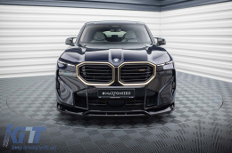 Maxton Design Version 1 Spoiler geeignet für die Frontstoßstange des BMW XM G09 nach 2022, schwarzer Lack-image-6236449