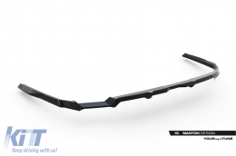 Maxton Design version 1 spoiler suitable for rear S-line bumper of Audi A6 S-line C9 Avant after 2025, black lacquer-image-6235623