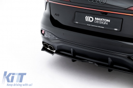 Maxton Design version 1 spoiler suitable for rear S-line bumper of Audi A6 S-line C9 Avant after 2025, black lacquer-image-6235626
