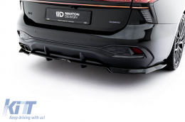 Maxton Design version 1 spoiler suitable for rear S-line bumper of Audi A6 S-line C9 Avant after 2025, black lacquer-image-6235628