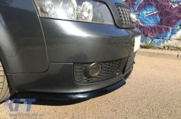 image-44-Maxton Design version 1 spoiler suitable for front S-Line bumper on Audi A4 B6 2000-2006, matte black