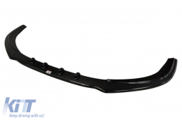 Maxton Design version 1 spoiler suitable for front S8 bumper on Audi A8 D4 2015-2017, black lacquer