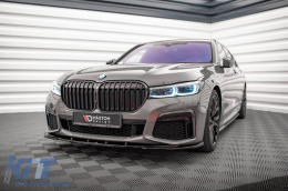 image-5-Maxton Design version 1 spoiler suitable for front M bumper on BMW 7 G11 after 2019, black lacquer