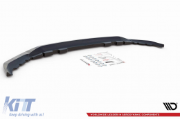 Maxton Design version 1 spoiler suitable for front M bumper on BMW X7 G07 after 2018, black lacquer - ABBMSX6008595