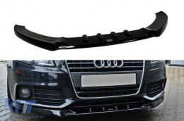 image-79-Maxton Design version 1 spoiler suitable for standard front bumper of Audi A4 B8 2007-2011, black lacquer