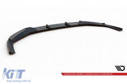 Maxton Design version 1 spoiler suitable for front RS6, RS7 bumper of Audi RS6, RS7 C8 2019-2023, black lacquer-image-6235795