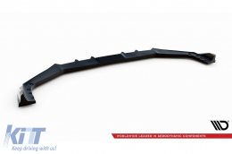 Maxton Design version 1 spoiler suitable for front bumper of BMW X5 M F95 after 2023, black lacquer-image-6236375