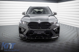 Maxton Design version 1 spoiler suitable for front bumper of BMW X5 M F95 after 2023, black lacquer-image-6236376