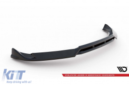 Maxton Design version 1 spoiler suitable for front bumper of BMW XM G09 after 2022, black lacquer-image-6236447