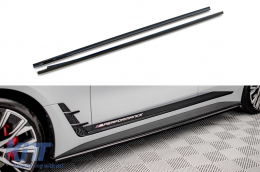 Maxton Design version 2 additives suitable for BMW i4 G26 side skirts with M package after 2021, black lacquer - ABBMSX6008539