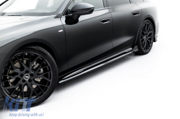 Maxton Design version 2 additives suitable for S-line type side skirts on Audi A6 S-Line C9 Avant after 2025, black lacquer-image-6235656