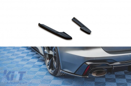 Maxton Design version 2 side extensions suitable for rear bumper of Audi RS6, RS7 C8 2019-2023, black lacquer - ABSA6020556