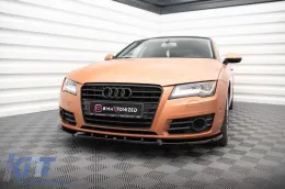 Maxton Design Version 2 Spoiler geeignet für die Frontschürze des Audi A7 C7 2010-2014, schwarz lackiert-image-6140189