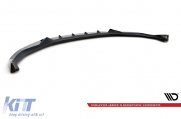Maxton Design Version 2 Spoiler geeignet für die Front-M-Stoßstange des BMW 4er Gran Coupe G26 nach 2021, schwarz lackiert-image-6143485