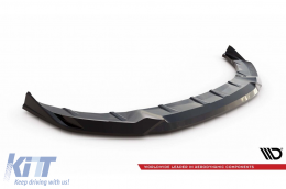 Maxton Design Version 2 Spoiler geeignet für die Frontstoßstange M der BMW 5er Reihe G60 nach 2023, schwarz lackiert-image-6143838