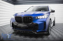 Maxton Design Version 2 Spoiler geeignet für die Front-M-Stoßstange am BMW X5 G05 Facelift nach 2023, schwarz lackiert-image-6144155