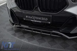 Maxton Design Version 2 Spoiler geeignet für die Front-M-Stoßstange des BMW X6 G06 nach 2023, schwarz lackiert-image-6144252