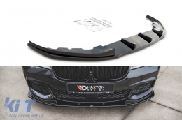 image-7-Maxton Design Version 2 Spoiler geeignet für die vordere M-Technik Stoßstange an BMW 7er Reihe G11 2015-2018, schwarzer Lack