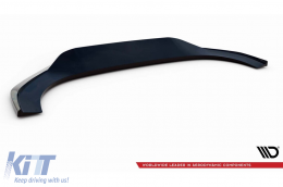 Maxton Design Version 2 Spoiler geeignet für Frontstoßstange von Audi SQ7, Q7 S-Line 2016-2019, schwarz lackiert-image-6140566