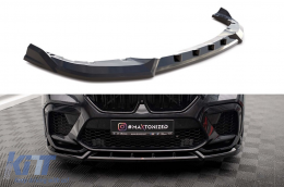 image-36-Maxton Design Version 2 Spoiler geeignet für Frontstoßstange des BMW X6M F96 nach 2020, schwarzer Lack