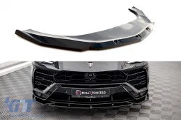 image-19-Maxton Design Version 2 Spoiler geeignet für Frontstoßstange des Lamborghini Urus MK1 nach 2018, schwarze Lackierung